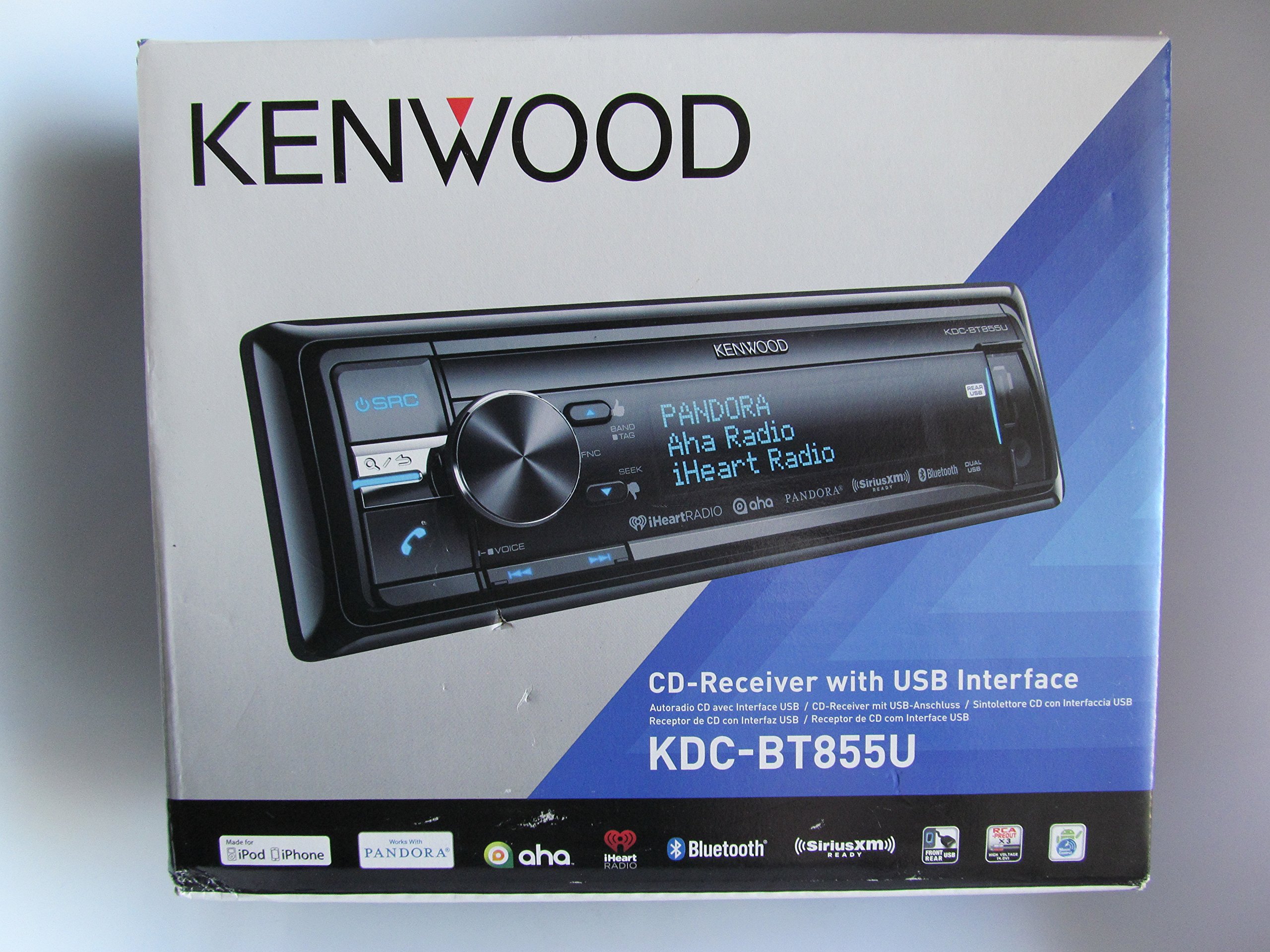 Amazon.com: Kenwood KDC-BT855U - Reproductor de CD/MP3 para coche